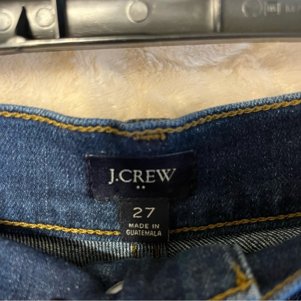 J. Crew Dark Blue Frayed Jean Shorts Size 27 - Picture 3 of 3
